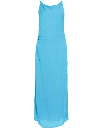 Faithfull The Brand Palermo Linen-blend Maxi Dress - Blue