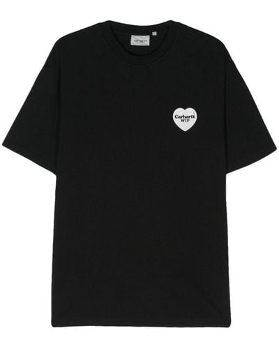Carhartt T-shirt Met Hart Bandana - Zwart