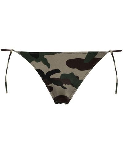 Vetements Bikinihöschen mit Camouflage-Print - Grün