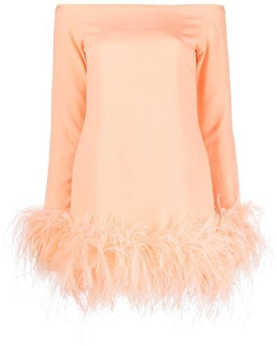‎Taller Marmo Kika Feather-trimmed Minidress - Pink