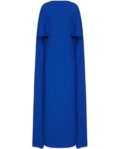 Valentino Garavani Robe longue Cady Couture en soie - Bleu