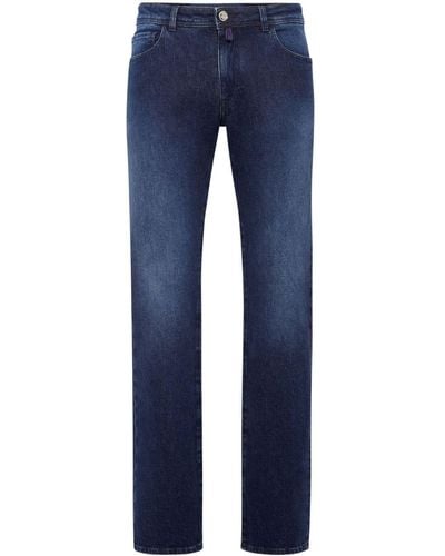 Billionaire Straight-Leg-Jeans mit Logo - Blau