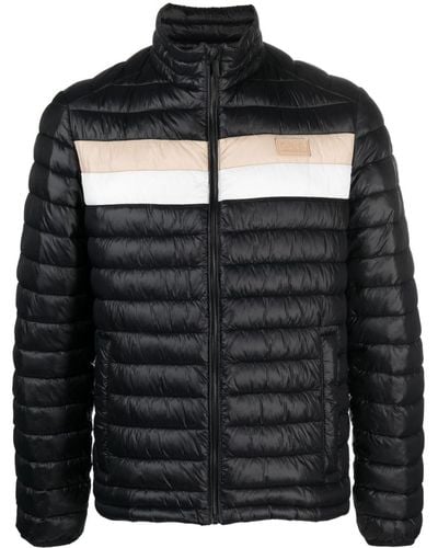 Karl Lagerfeld カラーブロック パデッドジャケット - ブラック