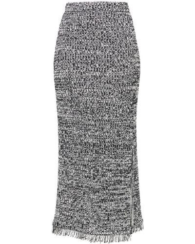 Diane von Furstenberg Emmie Crochet Midi Skirt - Grey