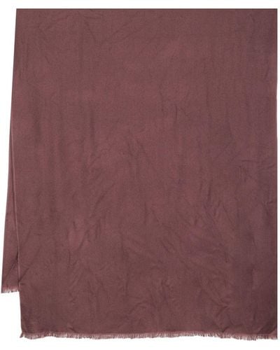 N.Peal Cashmere Frayed Cashmere Shawl - Purple