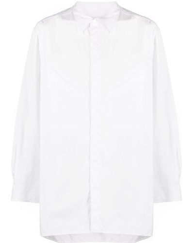 Yohji Yamamoto Panelled Cotton Shirt - White