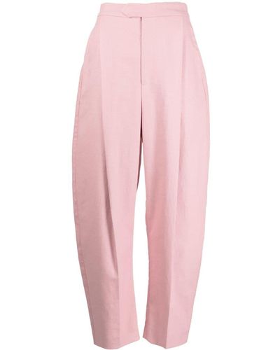 ANOUKI High-waist Tapered Trousers - Pink