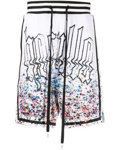 Haculla Shorts sportivi Smothered in Paint - Bianco