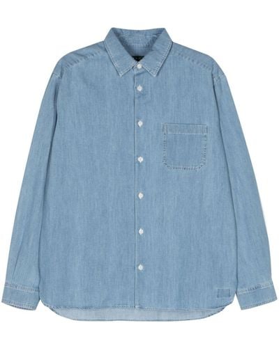 A.P.C. Chambray Cotton Shirt - Blue