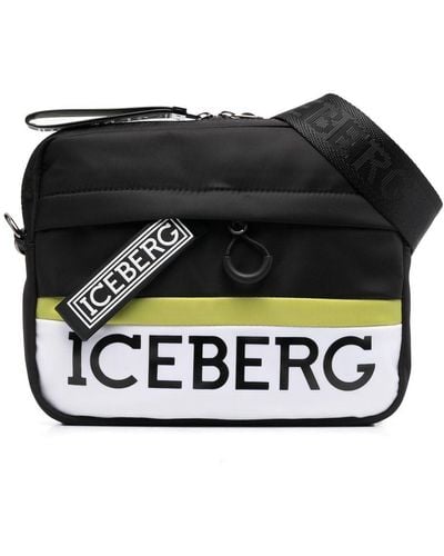 Iceberg Kuriertasche mit Logo-Print - Schwarz