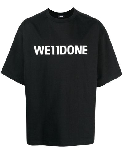 we11done ロゴ Tシャツ - ブラック
