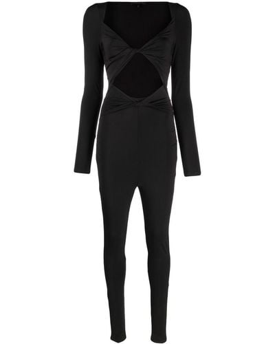 Patrizia Pepe Knot-detail Jersey Jumpsuit - Black