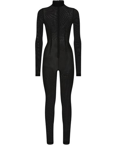 Dolce & Gabbana Tule Jumpsuit - Zwart