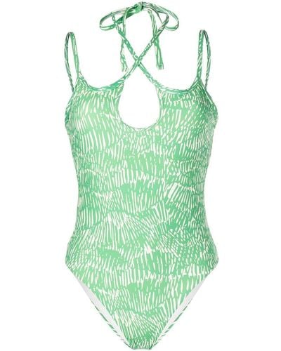 Jonathan Simkhai Alayna Teardrop Swimsuit - Green