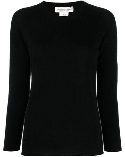 Lamberto Losani Crew-neck Cashmere Jumper - Black