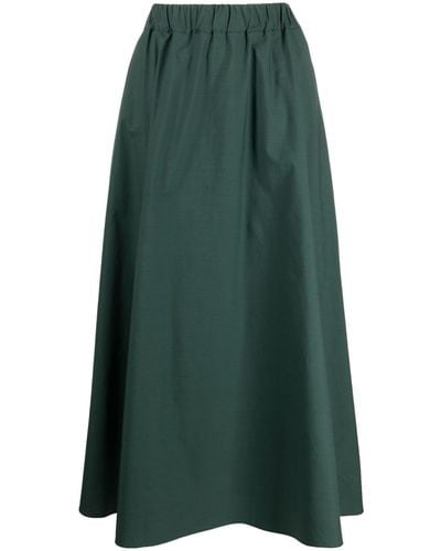 P.A.R.O.S.H. High-waisted Cotton Maxi Skirt - Green