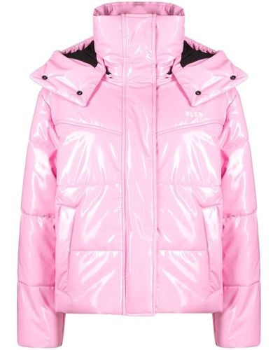 MSGM Quilted Puffer Jacket - Pink