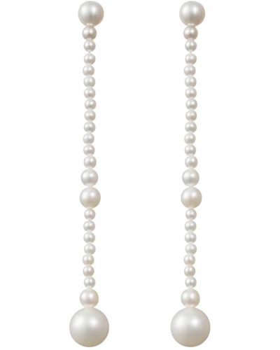 Sophie Bille Brahe 14kt Yellow-gold Grande Promenade Pearl Drop Earrings - White