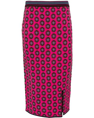 Diane von Furstenberg Gusta Jacquard-knit Skirt - Pink