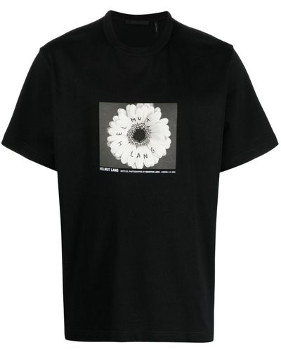 Helmut Lang T-shirt en coton à imprimé photographique - Noir