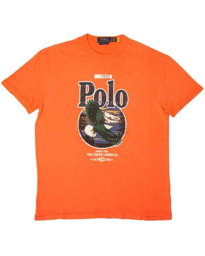 Polo Ralph Lauren T-Shirt mit Logo-Print - Orange