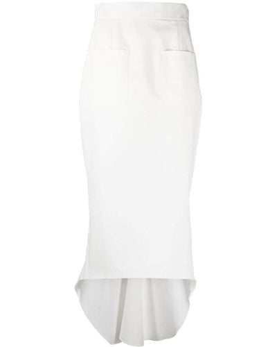 Prada Falda midi ajustada - Blanco