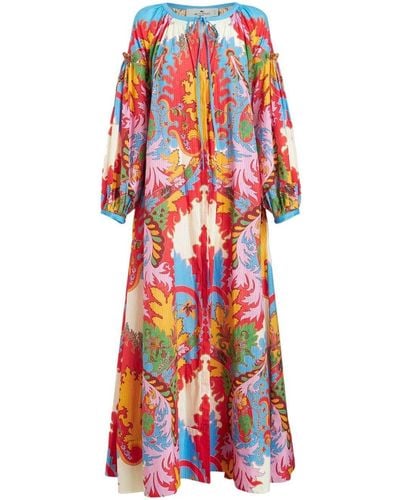 Etro Maxi-jurk Met Paisley-print - Rood