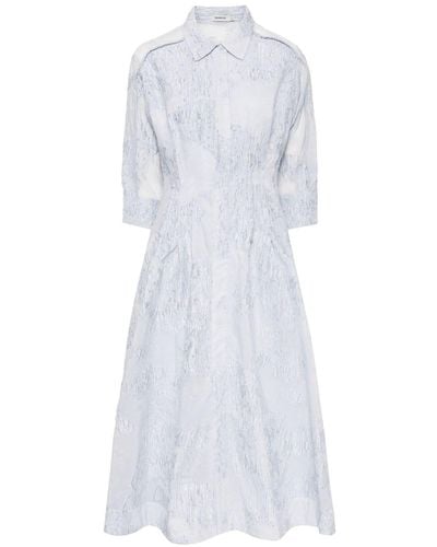 Jonathan Simkhai Court Floral-jacquard Shirtdress - White