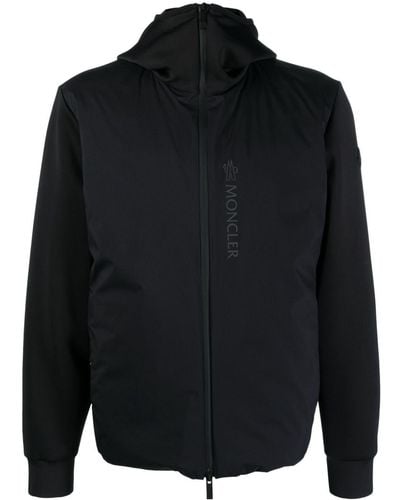 Moncler Bomberjacke mit Logo-Print - Schwarz