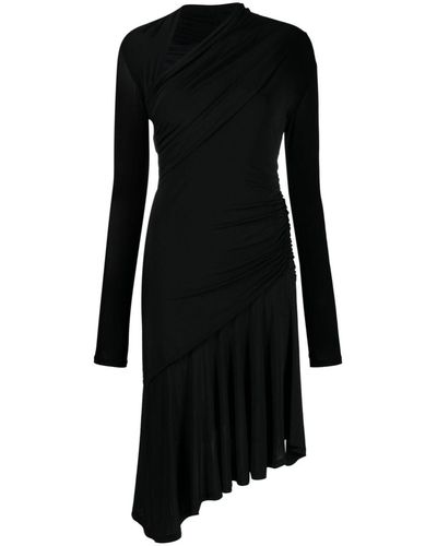 Pinko Asymmetric Long-sleeve Dress - Black