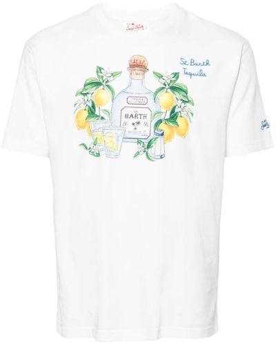 Mc2 Saint Barth Tequila Boom Cotton T-shirt - White
