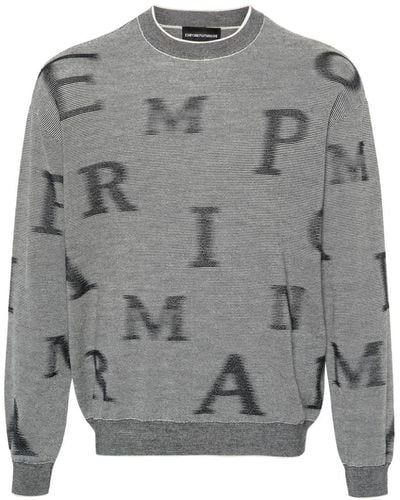 Emporio Armani Pullover mit rundem Ausschnitt - Grau