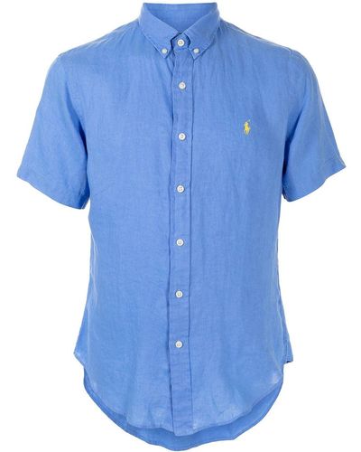 Polo Ralph Lauren ロゴ リネンシャツ - ブルー