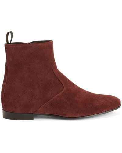Giuseppe Zanotti Ron Panelled Suede Ankle Boots - Brown