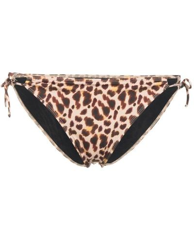 Roseanna Leopard-print Bikini Bottoms - Pink