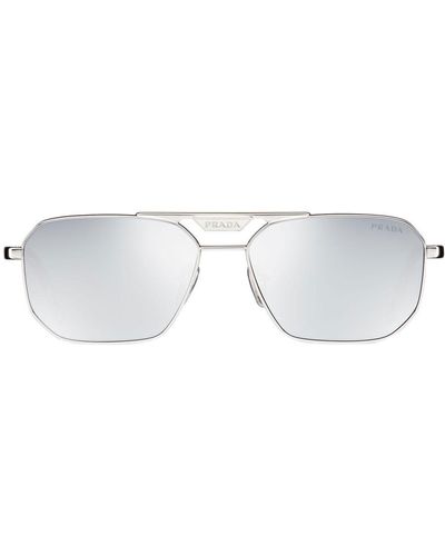 Prada Symbole Pilot-frame Sunglasses - Metallic