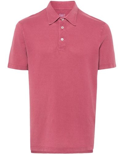 Fedeli Poloshirt aus Pikee - Pink