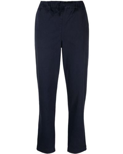 Semicouture Twill Drawstring Tapered Pants - Blue