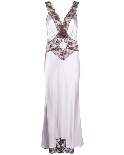 Sir. The Label Aries Floral-lace Silk Maxi Dress - Purple