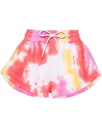 MSGM Embroidered-logo Shorts - Pink