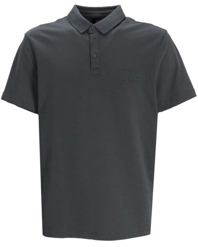 Armani Exchange Logo-print Cotton Polo Shirt - Black