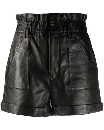 Ba&sh Leren Shorts - Zwart