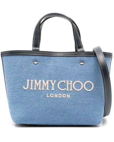 Jimmy Choo Mini Marli denim tote bag - Blau