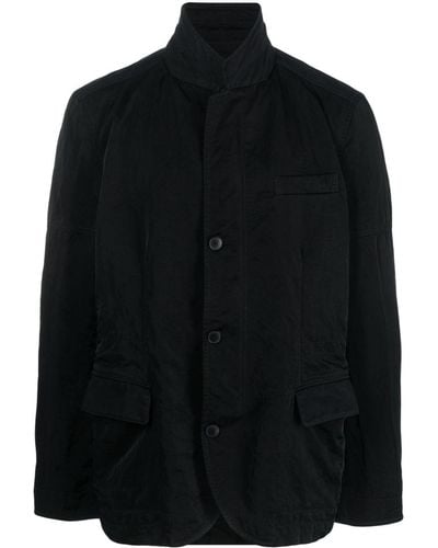 Valentino Garavani Button-up Cotton Shirt Jacket - Zwart