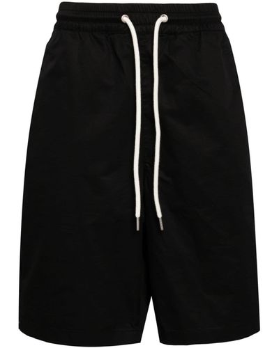 FIVE CM Logo-embroidered Cotton Shorts - Black