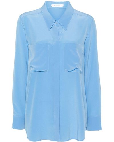 Dorothee Schumacher Long-sleeve Silk Shirt - Blue