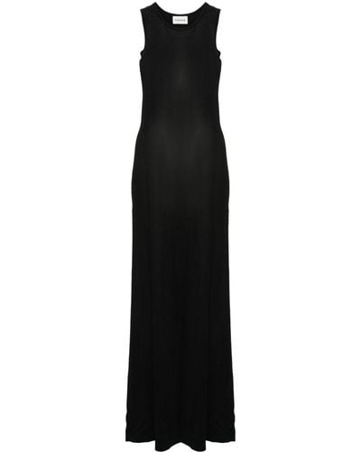 P.A.R.O.S.H. Langes Trägerkleid - Schwarz