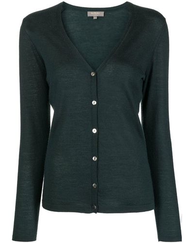 N.Peal Cashmere Fine-knit Cashmere Cardigan - Green
