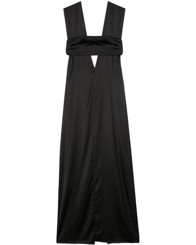 Patrizia Pepe V-neck Sleeveless Dress - Black