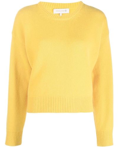 Mackintosh Kayleigh Crew Neck Wool Sweater - Yellow